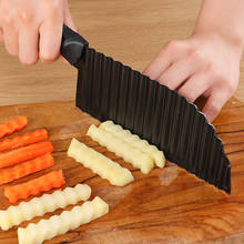 Картофель фри резак нержавеющей стальный зазубренный нож для нарезки овощей нож для фруктов волна Нож измельчителя кухонные принадлежности 2024 - купить недорого