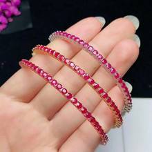 SHILOVEM 925 STERLING SILVER REAL NATURAL RUBY CUFF BRACELETS FINE JEWELRY TRENDY WOMEN PARTY NEW PLANT YHSZ2.82.801AGH 2024 - buy cheap