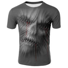 2019 new Summer Men T-shirts Casual O-neck Short Sleeve Tee Tops Hip Hop Style Clothes Fashion Streetwear Skull 3D T Shirt Male 2024 - buy cheap