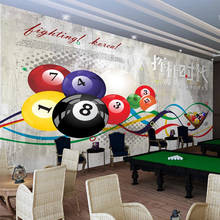 Custom Photo Wallpaper 3D Stereo Billiard Room Cement Wall Background Wall Covering 3D Self-Adhesive Waterproof Canvas Stickers 2024 - buy cheap