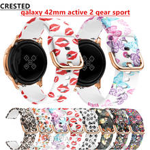 20mm watch strap For Samsung Galaxy Watch 4 classic active 2/42mm Gear S2/Sport band Printed silicone bracelet Amazfit bip 42 mm 2024 - buy cheap