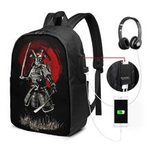 Japonês ninja casual mochila dos homens de negócios bolsa para portátil com porta usb 17in adolescentes meninos escola mochila continuar mochila 2024 - compre barato