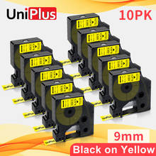 Uniplus-fita de rótulo compatível dymo d1, 40918, preto e amarelo, 9mm * 7m, para impressora de etiquetas dymo labelgravadora 400, 450 duo, máquina de escrever 2024 - compre barato
