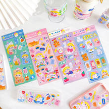 Cartoon Sweet Girl Colorful Cute Stickers Mobile Phone Cup Notebook Stationery DIY Decorative Stickers Scrapbooking Removable 2024 - buy cheap