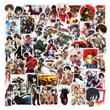 50Pcs/Set Attack on Titan Stickers Japanese Anime Sticker For Decal On Guitar Suitcase Laptop Fridge Motorcycle Car 2024 - buy cheap