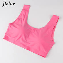 Jielur Women Tube Tops Candy Colors Casual Female Crop Top Summer Ice Silk Ladies Bras Bralette Seamless Girl Underwear 2024 - buy cheap