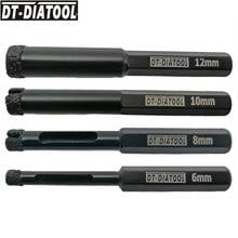 DT-DIATOOL 4pcs/set Dia 6mm 8mm 10mm 12mm Hexagon Shank Diamond Drill Hole Saw Wet Vacuum Brazed Wet Drilling Core Bits 2024 - buy cheap