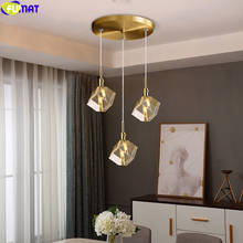 FUMAT Ice Square Crystal K9 Pendant Lamps Luxury Hanging Light Fixture For Dinning Room Bar Multi LED Heads Nordic Mondern Style 2024 - buy cheap