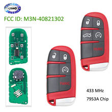 4/5 botones funda de mando a distancia inteligente para 2014-2018 Dodge Durango viaje 433MHz 7953A Chip M3N-40821302 M3N40821302-Red color 2024 - compra barato