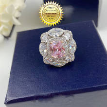 Oro sólido de 18K, Diamante de moissanita rosa de 1Ct y moissanita blanca de 2CT, VVS de color D con certificado nacional 2024 - compra barato