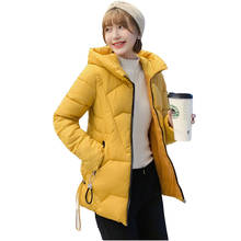 Chaqueta de plumón corta para mujer, abrigo coreano de algodón, con capucha, ideal para el invierno, 6XL talla grande, novedad 2024 - compra barato