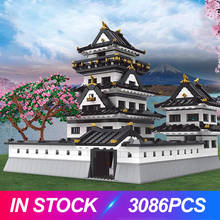MOULD KING-construcción del castillo de Himeji para niños, 22006 MOC, arquitectura, vista de calle, bloques de construcción, modelo, montaje, piezas, juguetes, regalo de cumpleaños 2024 - compra barato