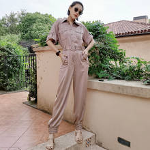 MG MAISON GABRIELLE Comfortable Summer Jumpsuit Camel Fashion Trend Casual Loose Trousers Pocket Jumpsuit 2024 - buy cheap