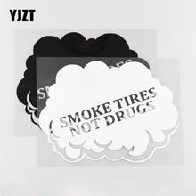 YJZT 18,1 см * 25 см дымовые шины не Лекарственные виниловые наклейки для автомобиля модифицированные автомобильные дворники для украшения кузова автомобиля черный/серебристый 4A-0017 2024 - купить недорого
