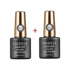 Sheenja base e esmalte em gel para unhas b004c, lâmpada led uv de 16ml semipermanente para unhas artísticas, verniz híbrido com absorção 2024 - compre barato