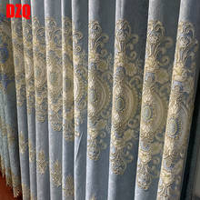 Cortinas opacas bordadas de lujo, tela Jacquard, tul europeo, para dormitorio, sala de estar, Bahía, decoración de hogar para ventana 2024 - compra barato