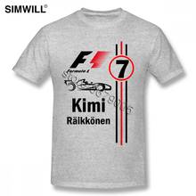Classic Kimi Raikkonen T-shirt Number 7 Shirts Men Round Neck Short Sleeved Tshirt Pure Cotton T Shirt  Designer Tee Shirts 3XL 2024 - buy cheap