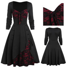Vestido Vintage renacentista para mujer, traje de fiesta de noche de encaje, palacio gótico, Victoria, Medieval 2024 - compra barato
