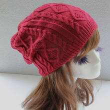 Gorro de punto con diseño de giro para Mujer, gorro cálido con Calavera, para otoño e Invierno, venta al por mayor 2024 - compra barato