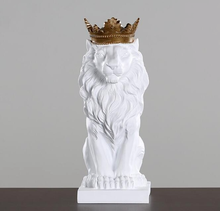 White Crown Lion Statue Handicraft Decorations Christmas Decoration Sculpture Escultura Home Decor Accessories for Living Room 2024 - buy cheap
