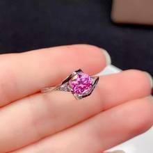 Anel de moissanite rosa crepitante, joia para mulheres, anel de noivado para casamento, prata 925, presente de aniversário, joia de 1 quilate 2024 - compre barato