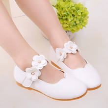 1-11 year Leather Girls Shoes Flowers Party Shoes For Baby Princess Shoes for Kids Children Flats Dress Shoe White Sandal MCH017 2024 - buy cheap
