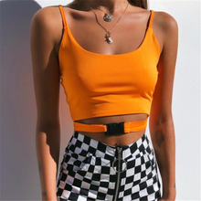 2022 Summer New Fashion Women Sexy Sling Personalized Buckle Straps Crop Tops Tank Summer Casual Sleeveless Short Vest Clubwear 2024 - buy cheap