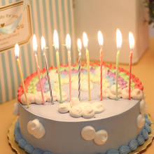 Velas de pastel de truco de magia para decoración de fiesta de boda, juego de velas de cumpleaños, 10 Uds. 2024 - compra barato