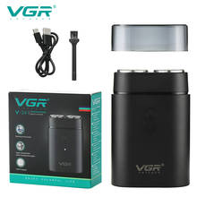 VGR Electric Rechargeable Shaver Men Razor 2 Blades travel Trimmer Cutting Machine For Shaving 2024 - buy cheap