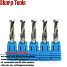 10pcs/lot 6X17mm 2 flutes spiral cutting bits, carbide engraving tools, cnc milling cutters for carving machine, free shipping 2024 - buy cheap