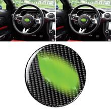 1 Pcs Carbon Fiber Car Interior Steering Wheel Cover Sticker Decor for Ford Mustang Car Wheel Cover Accessories 2024 - buy cheap