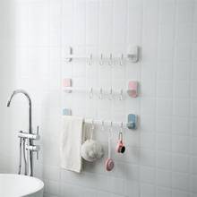 56CM Wall Hanging Towel Rack With 4PCS Adjustable Hooks Bathroom Bath Ball Towel Organizer Kitchen Debris Storage Rack 2024 - купить недорого