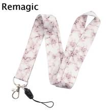 White Marble Pattern Lanyard for Key Phone Cool Neck Strap Lanyard for Camera Whistle ID Badge Cute webbing ribbon Gift 2024 - buy cheap