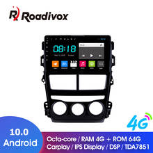 Radio con Gps para coche, reproductor Multimedia estéreo con Android 10,0, 9 pulgadas, 4 GB de RAM, 64 GB de ROM, Dvd, para Toyota VIOS, MANUAL AC 2018 2024 - compra barato