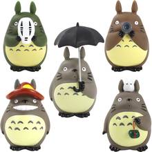 Figura de Anime de Miyazaki Hayao, figura de My neborder Totoro con paraguas, modelo coleccionable de PVC de 12cm, juguete 2024 - compra barato