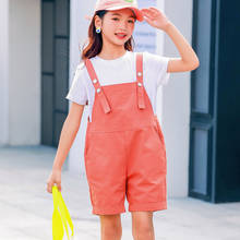 Girls Clothes Suit Children Clothing Sets Kids Summer Cotton T-Shrit + Shorts Overalls 2 Pcs Set 4 6 810 12 14 Years Old 2024 - buy cheap