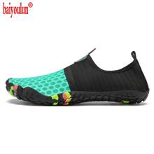 2021 Men Woman Beach Summer Outdoor Wading Shoes Swimming Slipper On Surf Quick-Drying Aqua Shoes Skin Sock Striped Water Shoes 2024 - buy cheap