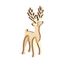 Wooden 3D deer simple Three-Dimensional Jigsaw Puzzle DIY 3D Animals Puzzle Educational Learning Puzzles toys for children 2024 - buy cheap