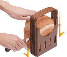 Cortador de pan plegable de plástico, herramienta de corte, guía de corte, accesorios de cocina, práctico 2024 - compra barato