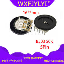 10pcs Double Gear tuning potentiometer B503 50K 5Pin 16*2mm Dial Potentiometer 2024 - buy cheap