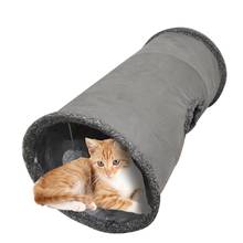 Pet Cat Tunnel Cat Toys 2 Holes Play Tunnel Hole Foldable Fleece-lined Cat Tent Toy Kitten Rabbit Animal Play Tunnel Tube 2024 - buy cheap
