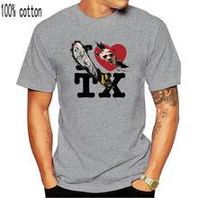 Camiseta con estampado de TEXAS CHAINSAW mattra-i Heart TX, Camisa de algodón de talla grande, S-2XL, nueva mercancía de impacto 2024 - compra barato