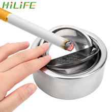 HILIFE Ash Storage Case Stainless Steel Cigarette Ashtray Round With Lid Smoking Accessories 2024 - buy cheap