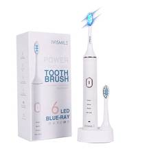 IVISMILE-cepillo de dientes eléctrico portátil para uso doméstico, herramienta de cuidado bucal, IPX7 resistente al agua, recargable por USB, con luz LED 2024 - compra barato