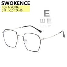 Myopia Glasses Filling Prescription -0.5 to -10 Women Men Alloy Frame Nearsighted Spectacles Anti Blue Ray Photochromic F047 2024 - buy cheap