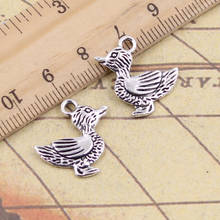25pcs Charms duck quacker 20x20mm Antique Silver Color Pendants Making DIY Handmade Tibetan Silver Color Finding Jewelry 2024 - buy cheap