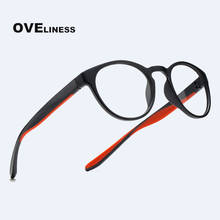Óculos redondo masculino tr90, armação de óculos retrô para homens com prescrição de miopia, vidro transparente para homens, 2020 2024 - compre barato