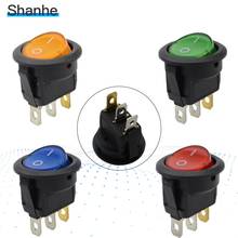 12V LED illuminuted rocker switch 20A 12V push button switch Car button lights ON/OFF Round Rocker Switch Dash Boat 220V 2024 - buy cheap
