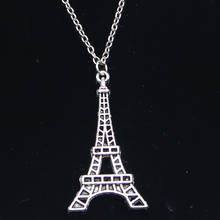 Nova moda colar 44x24mm torre eiffel paris pingentes curto longo feminino colar presente gargantilha 2024 - compre barato