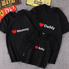 Love Daddy Mommy and Me Clothes Outfit Family Tees Casual Tshirt Family Matching Clothes Mother Daughter Dad Son Tee shirt 2024 - buy cheap